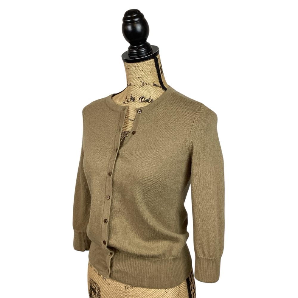Belford Merino Wool 9 Button Cardigan Moss Green